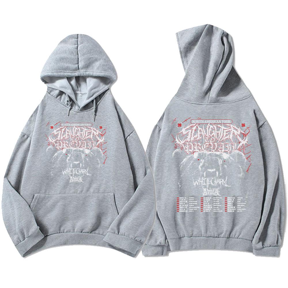 Les Sweat-shirts Grizzly Winter Tour 2026 SLAUGHTER TO PREVAIL Band Graphic Sweatshirts Heavy Mental Streetwear Vêtements Unisexe