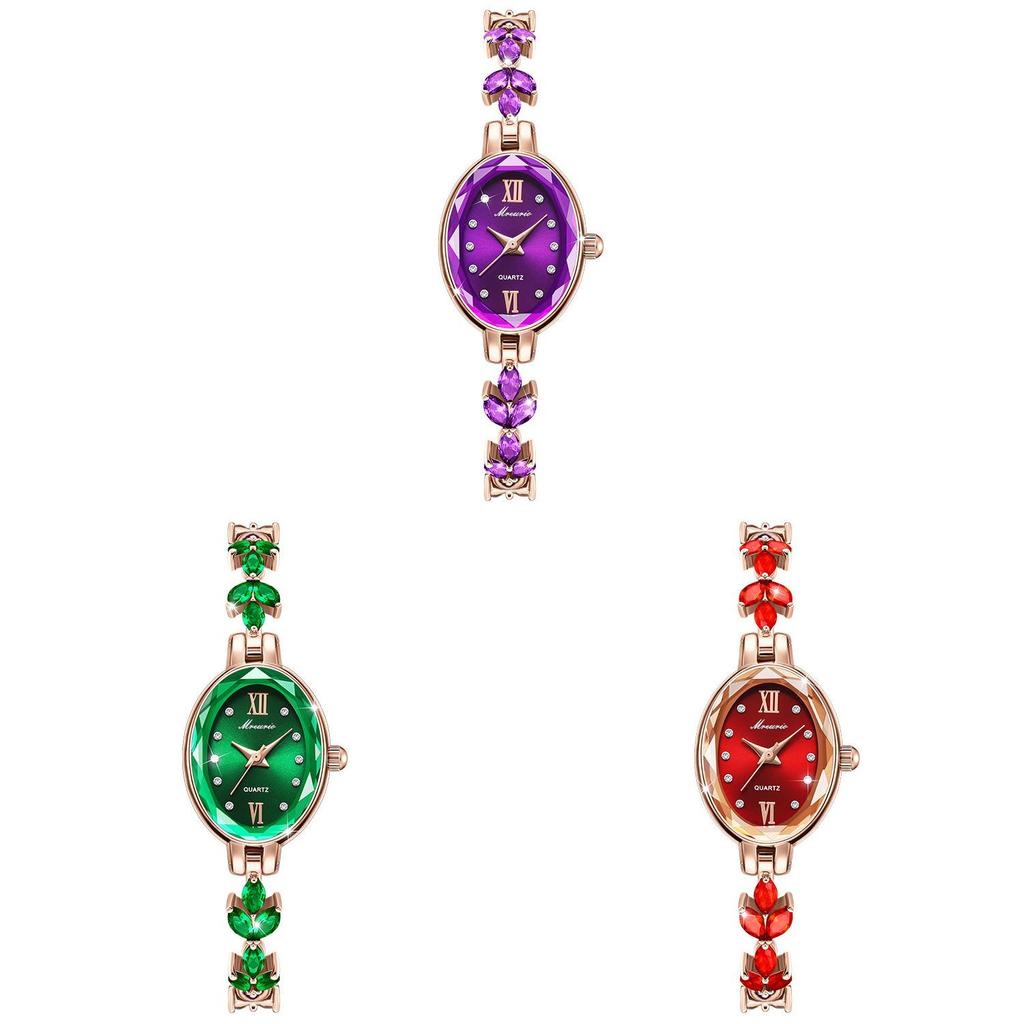 Fashion Leaf Ladies Quartz Watch With Jewelry Clasp For Gift Women