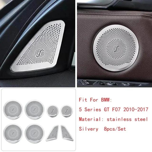 For BMW 5 Series GT 5GT F07 2010-2017 Car Inner Door Audio Speakers Stereo Panel Decorate Cover Speaker Trim Cover