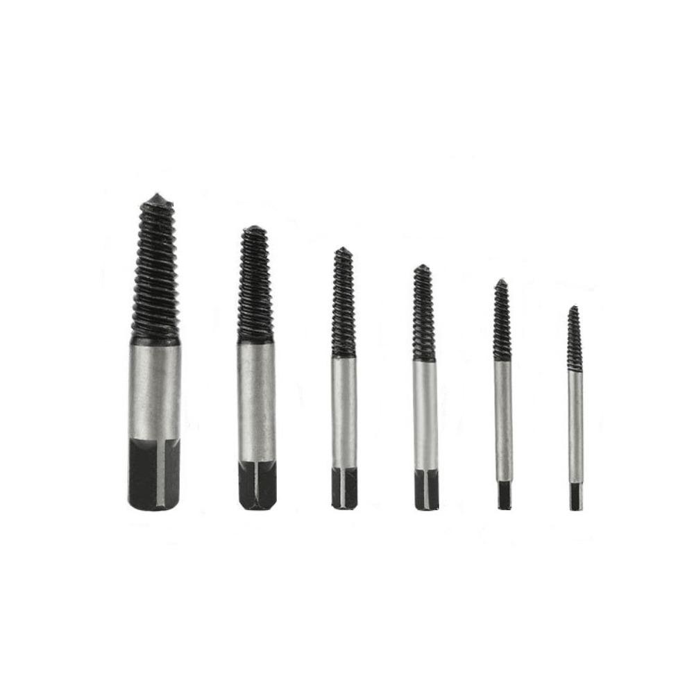 6pcs Efficient Bolt Remover Convenient Drill Bit Set Wear-resisting Broken Screw Extractor  Faucet