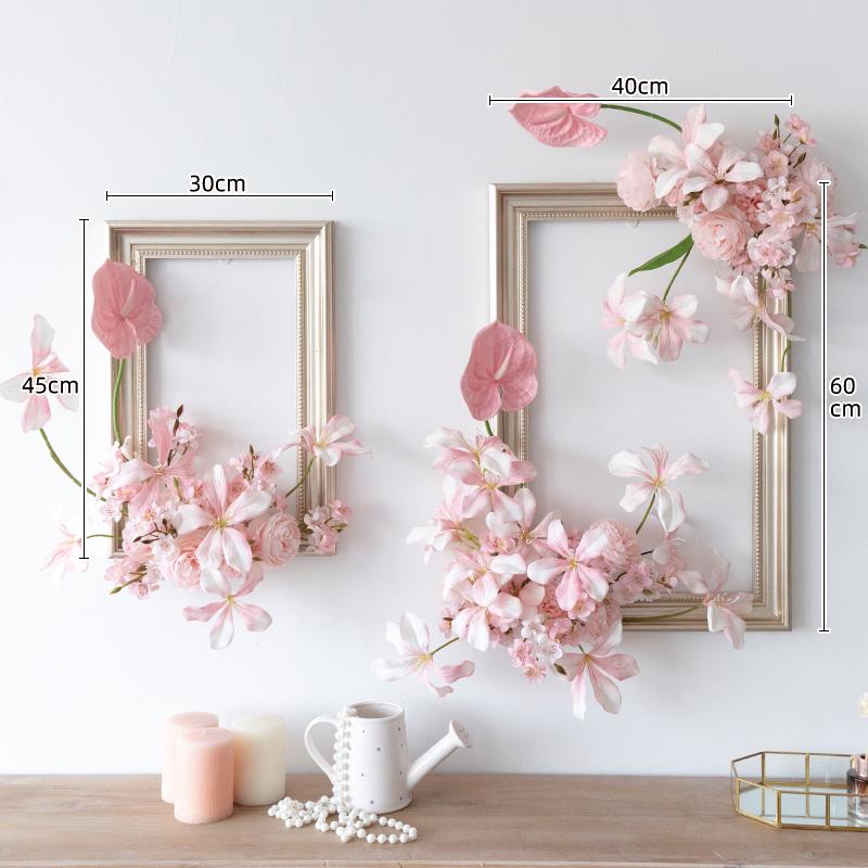 Floral Art Photo Frame Set for Wall and Window Decoration