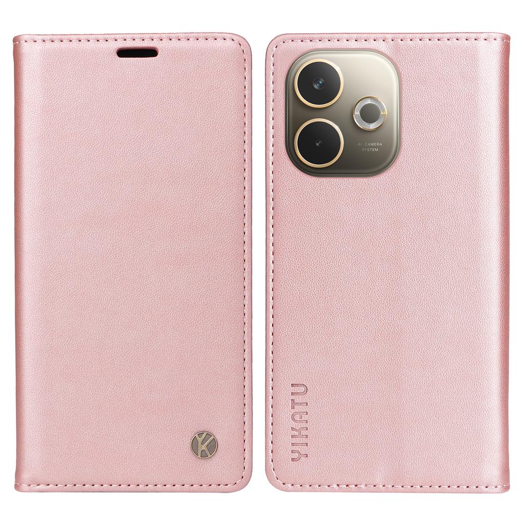 For Oppo A5 Energy 5G (China)/Oppo A5 Pro 4G (Global) Phone Cases YIKATU Magnetic Closure PU Leather Mobile Cover