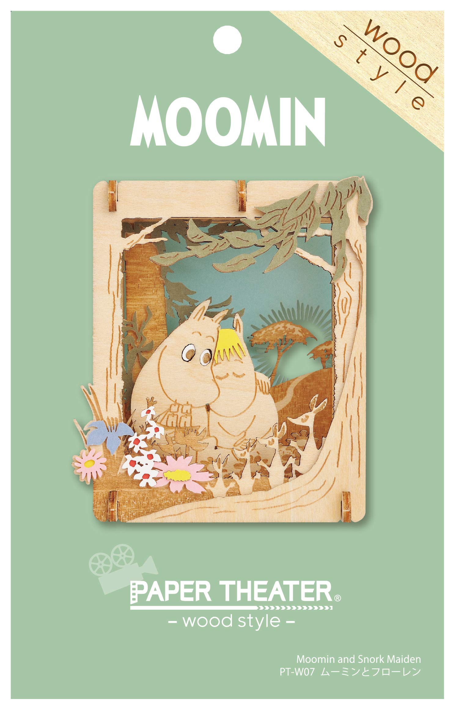 Ensky Moomin Moomin and Snorkmaiden Paper Theater Wood Style