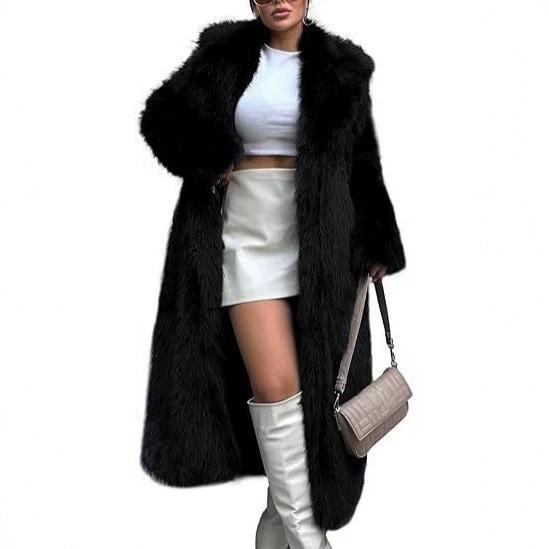 Directly from the manufacturer plush fur coat women's autumn and winter long loose thickened artificial fur coat women's clothing