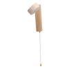 LED Wall Sconce Oak Wood Travertine Stone Modern Rotatable Wall Light Fixture Art Decor for Entryway Hallway Bedroom Bathroom