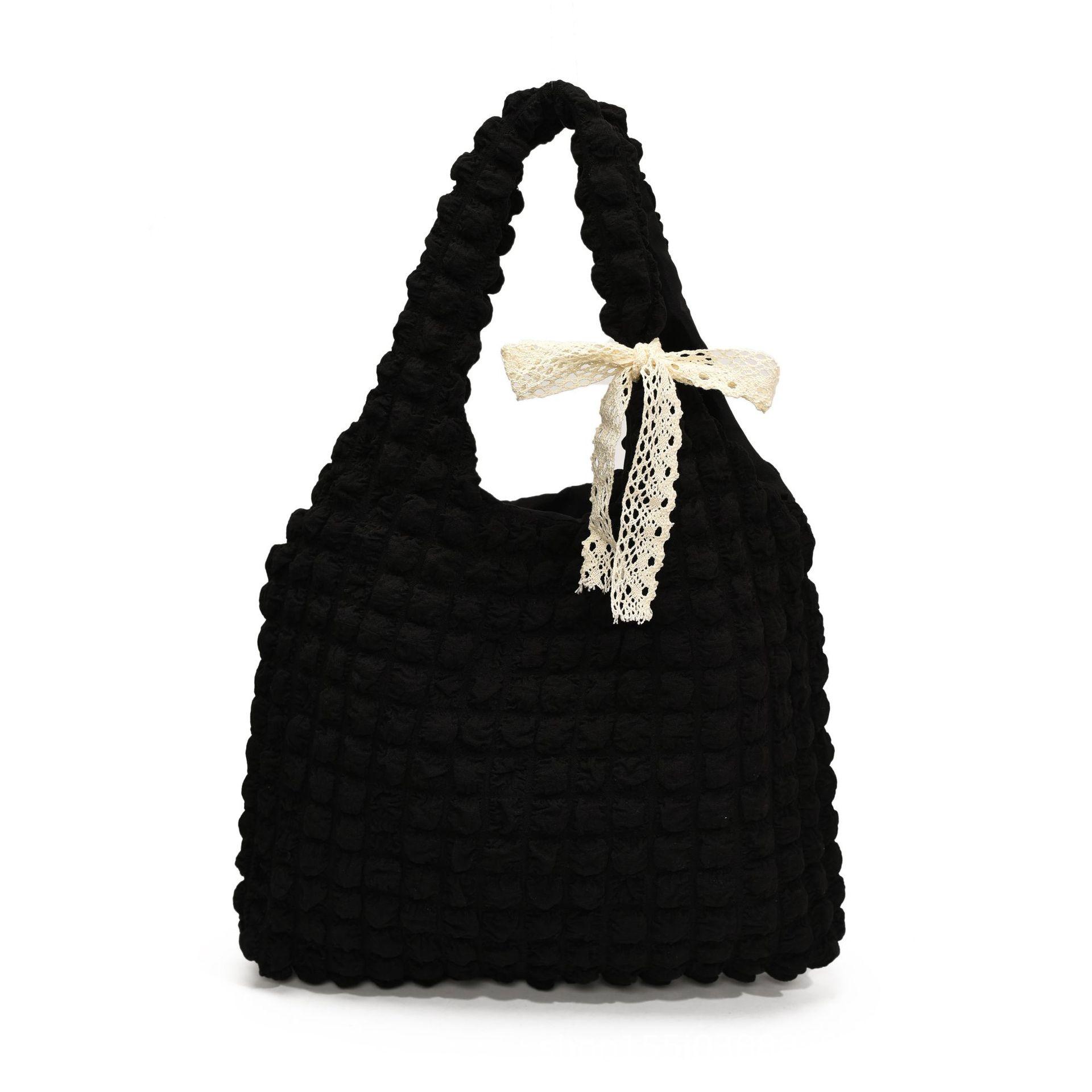 Foreign style versatile pleated cloud bag women s bag Korean version large capacity Internet celebrity puff armpit bag