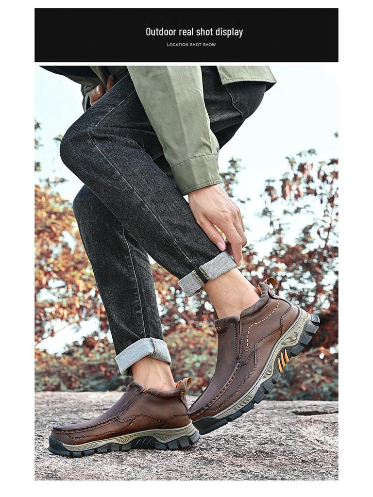 High-Top Men's Wear-Resistant Non-Slip Urban Outdoor Casual Boots for Autumn/Winter