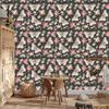 Wallpaper Butterflies Roses Flowers and Leaves for Living Room and Bedroom 50x1000