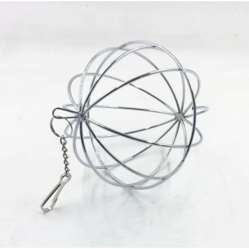 

Stainless Steel Plated Hay Rack Ball Feed Dispenser Suspendable Toy Guinea Pig Hamster Rat Rabbit Pet Supply Grass Rack Ball A