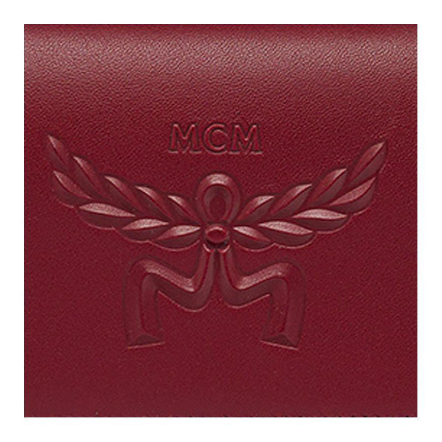 MCM Rindsleder Umhängetasche Klein Damen Bordeauxrot MXSEAAC01XG001