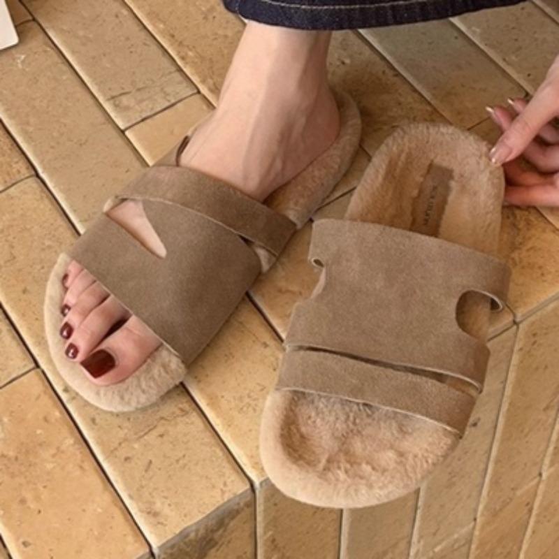 Fashion Flats Fashion Suede Slippers for Women 2025 Autumn New Casual Slingback Shoes Comfortable Soft Casual Shoes Walking Zapatillas