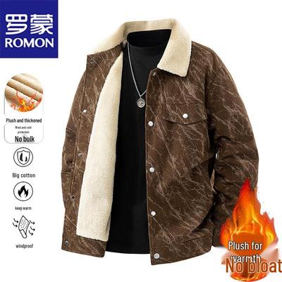 Men's Corduroy Fleece Lined Casual Jacket