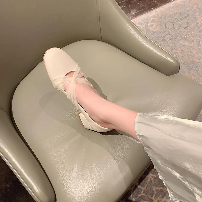 Fashion Block Heel Ladies Pumps Square Toe with Medium Heels Women's Shoes Chunky Chic Point on Offer Promotion Quick Delivery Sale 39