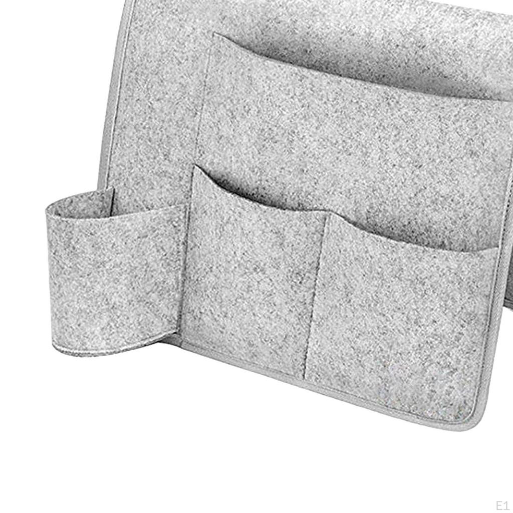 Bedside Bunk Bed Organizer Felt Hanging Storage Bag with Tissue Box, Water , Books Holder for Dorm