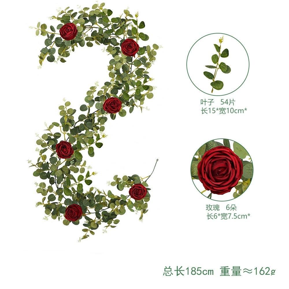 1.85M Eucalyptus Leaves Rattan Party Wedding Money Leaves Rose Rattan Ins