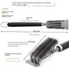 Accessori da Cucina Spazzola e Raschietto per Griglia BBQ Kit Barbecue Spazzola per Pulizia Strumenti in Acciaio Inossidabile Setole Metalliche Triangolo