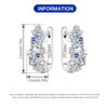 S925 Silver Blue Star River Earrings Hoop Earrings Women Jewelry Trendy Anniversary Gifts