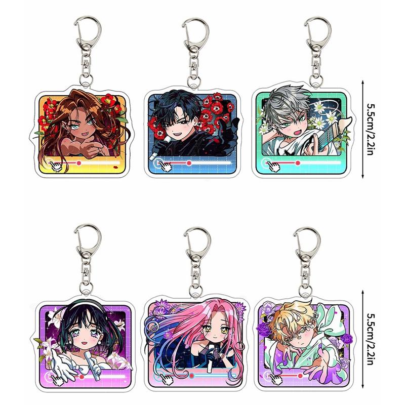 Alien Stage Acrylic Keychain Sua Mizi Till Anime-Related Keyring Couple Anime Character Otaku Goods Keychain Schoolbags Pendant