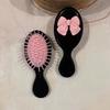 Portable Folding Hair Comb with Cute Bow Mini Air Cushion Massage Brush for Travel