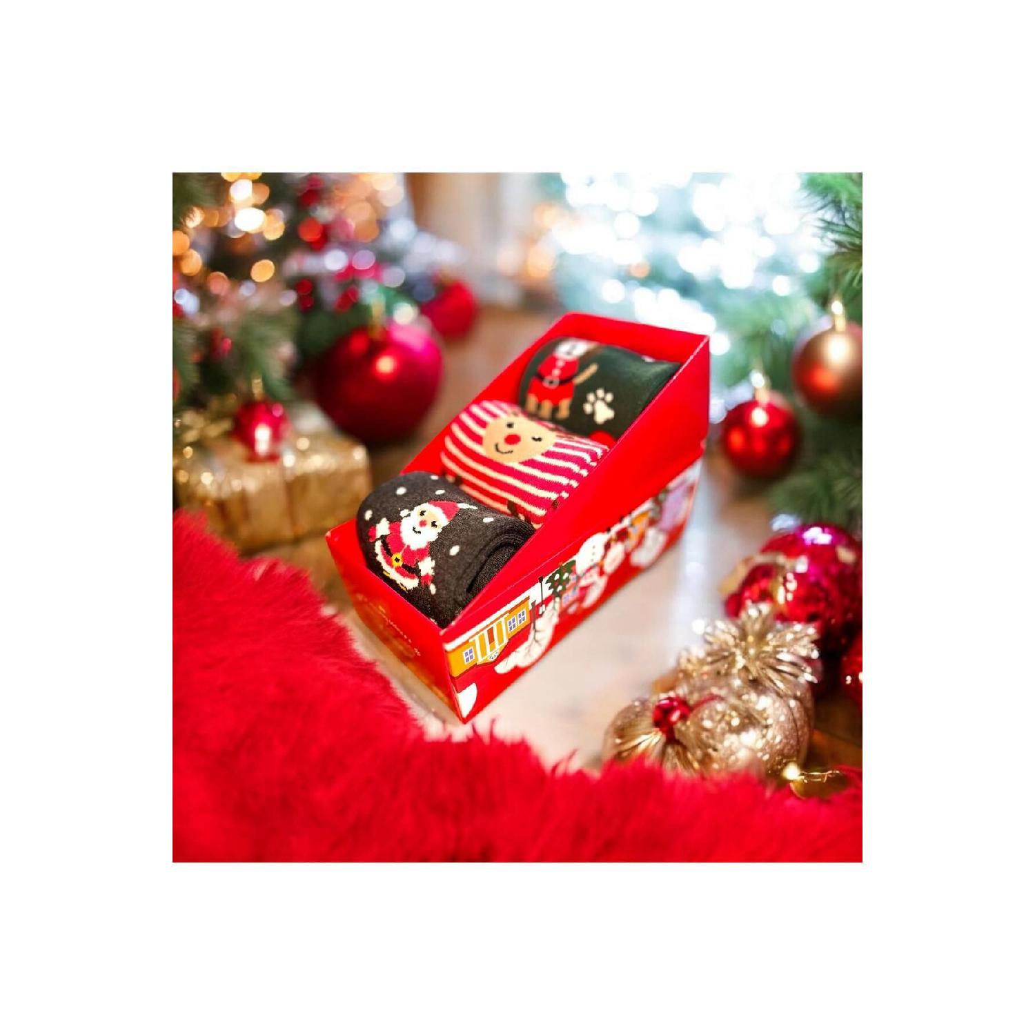 

Unisex Christmas And New Year Themed 3-piece Towel Socks 36-42