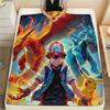 Pokemon Quiet Rest Printed Flannel Blanket, Multipurpose Warm Cover for Indoor Space and Outdoor Trip.-TING