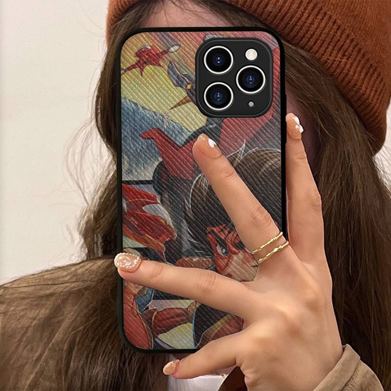Anime Mazinger Z Phone Case Hard Leather Case for iPhone 11 12 13 Mini Pro Max 8 7 Plus SE 2020 X XR XS Coque