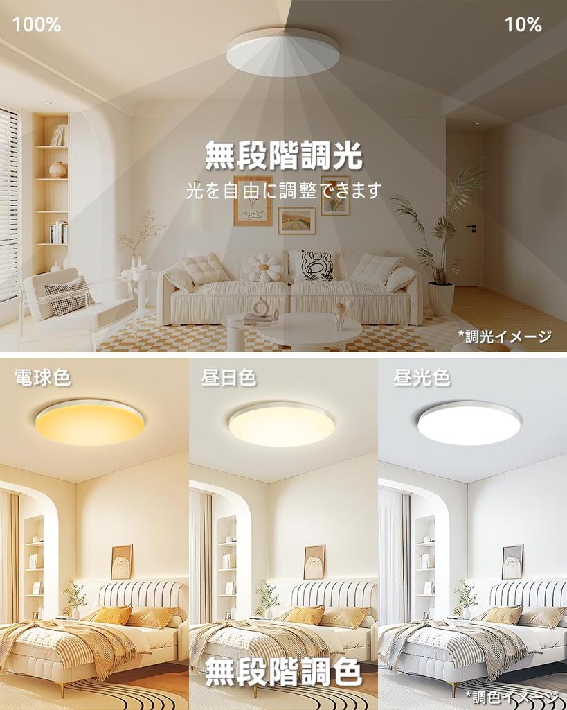Coizabera LED Ceiling Light, 45W, 40cm Diameter, Dimmable, Color-Changing, Memory Timer, Miniature Bulb Night Light, 4900LM, LED Light, Electric,