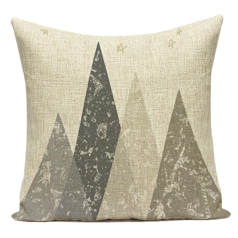 Black White Letter Cushion Cover Polyester Animal Bear Deer Stripes Pillow Case Sofa Bedroom Chair Home Decor Pillow Cover