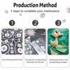 5D DIY Pearl Art Kit Cute Duck And Frog Themed Decor Home Wall Decoration