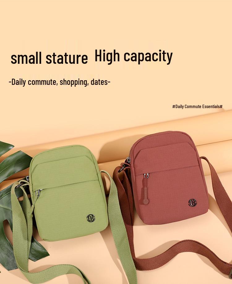 ChiBao Women's Summer Nylon Crossbody Bag - Lightweight, Wear-Resistant, Portable, Casual Small Square Bag.