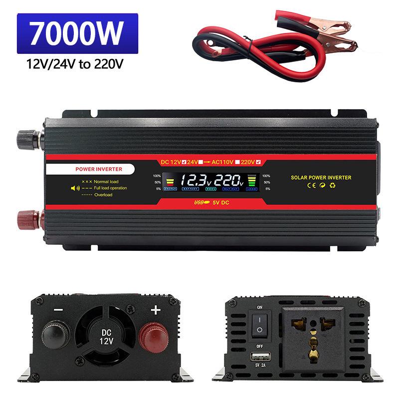 4000W Digital Car Power Inverter 12V/24V to 110V/220V