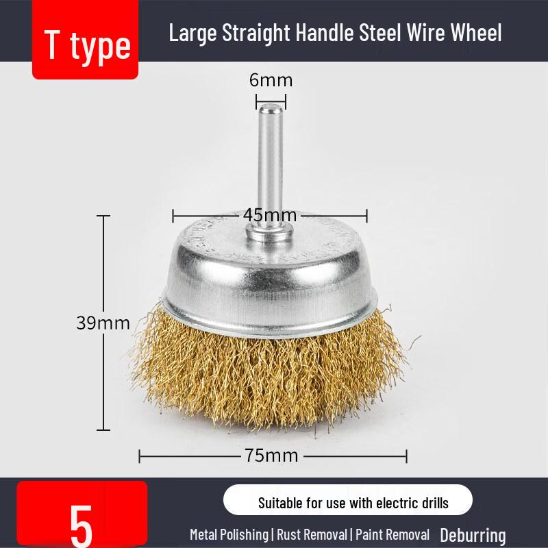 

Jundingying Large Straight Handle Wire Brush Wheel