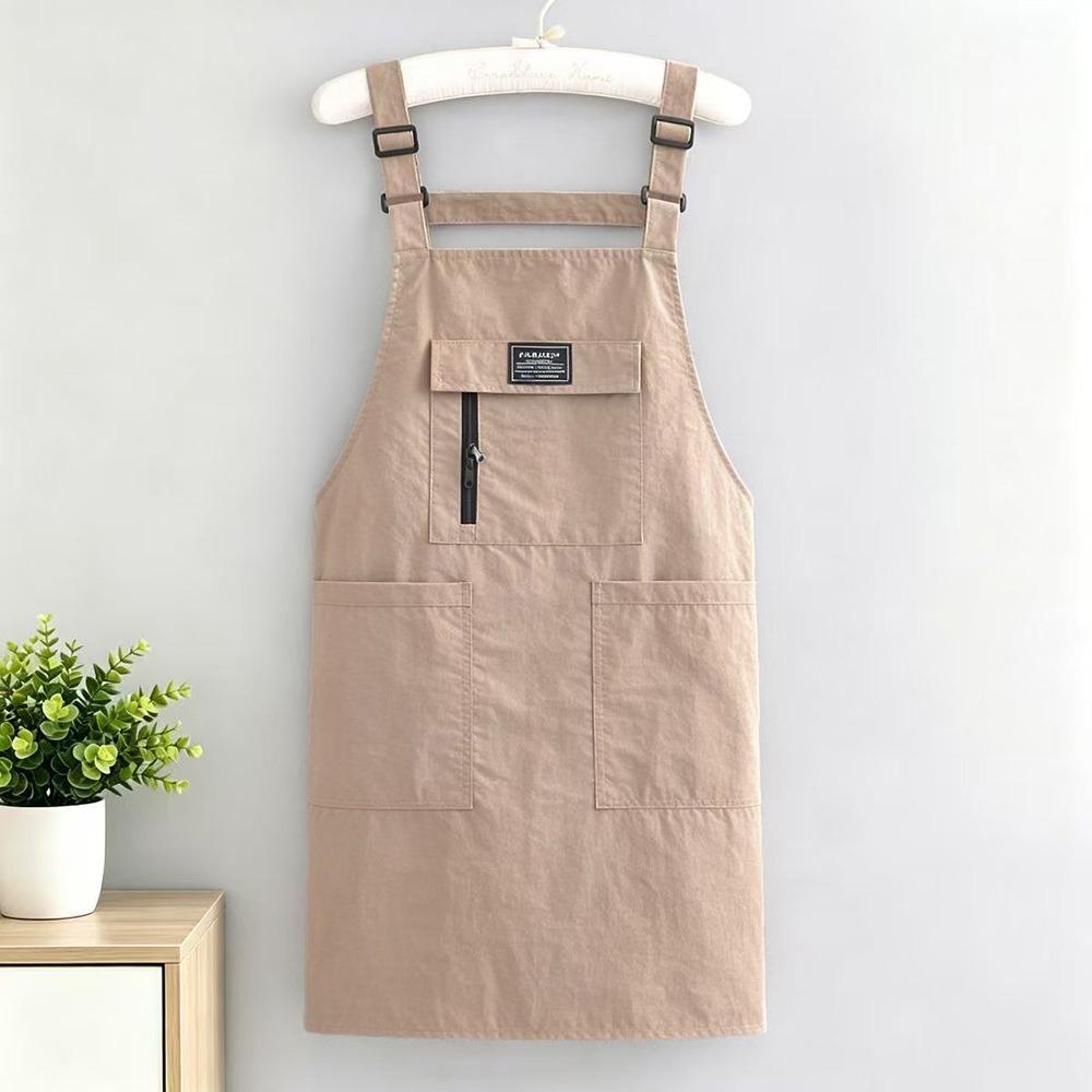 Portable Waterproof Kitchen Apron Anti-fouling Oil-proof Cooking Baking Bibs Breathable Adjustable Chef Apron for Home Kitchen хаки