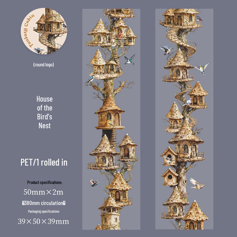 Fantasy Cabin Treehouse Theme Journal Tape - 4 Types