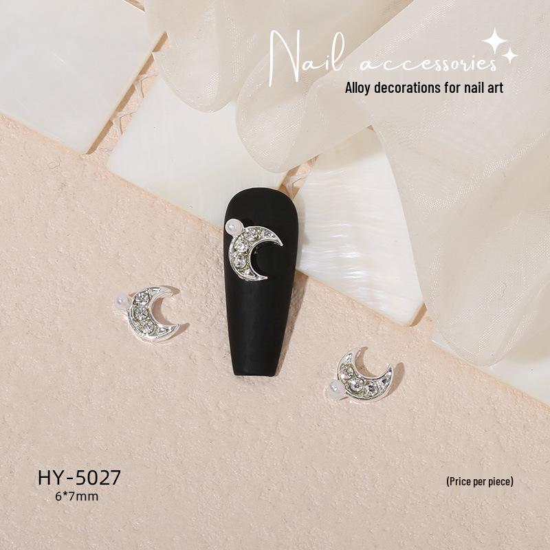 Nail Art Decorations: Bow, Heart, Moon, Flower, Butterfly, Rhinestones