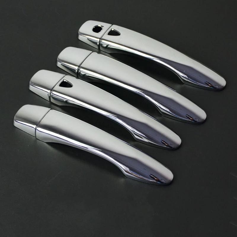 For Nissan Maxima A36 2016 2017 2018   ABS Chrome Carbon Fiber Black Door Handle Cover Sticker Car Styling Accessories