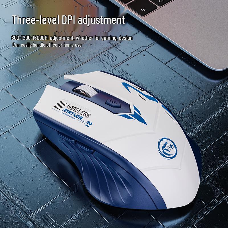 Silent Rechargeable Bluetooth Wireless Mouse for Office & Gaming - Universal Laptop Accessory