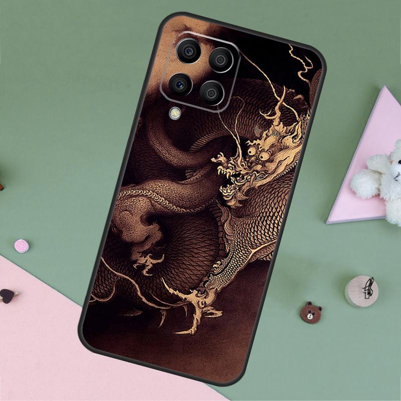Chinesischer Stil Kran Drache Für Samsung Galaxy M35 M55 M15 M12 M13 M14 M34 M54 M33 M53 M21 M31 M11 M32 M52 M06 M16 Hülle