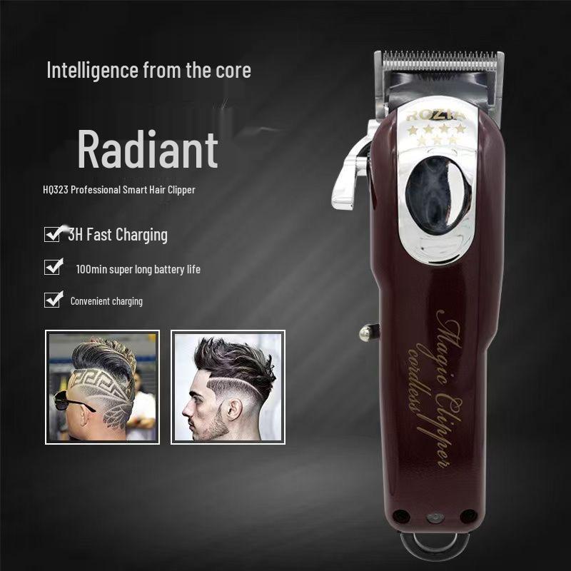 Universeller wiederaufladbarer Haarschneider mit Ölkopfgravur - Vollautomatisch, Elektrisch, Salonqualität