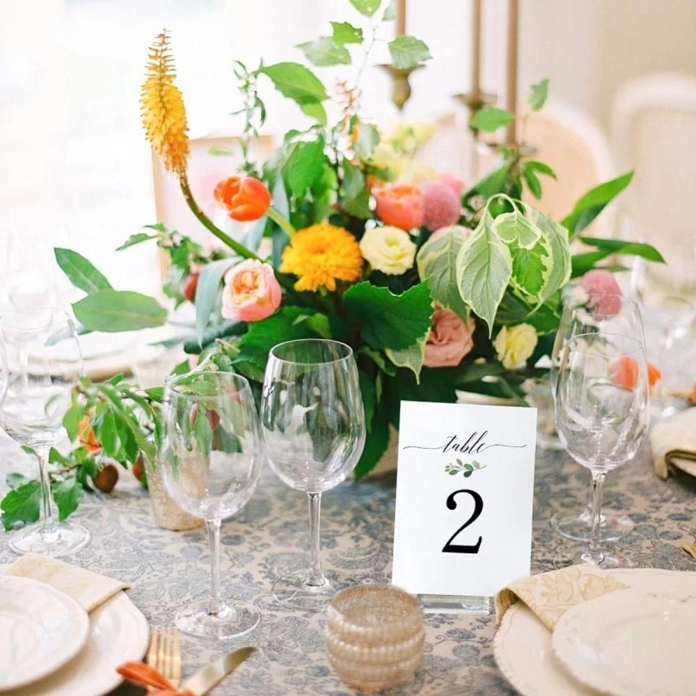 Clear Place Card Holder DIY Table Number Stands Display Stand  Birthday Gift