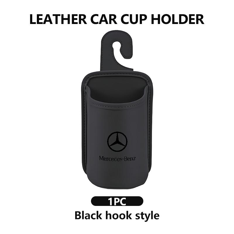 Leather Car Water Cup Holder Interior Drink Rack Organizer Accessories For Benz CITAN VITO SPRINTER CLS SLK Sport ML C200 C260