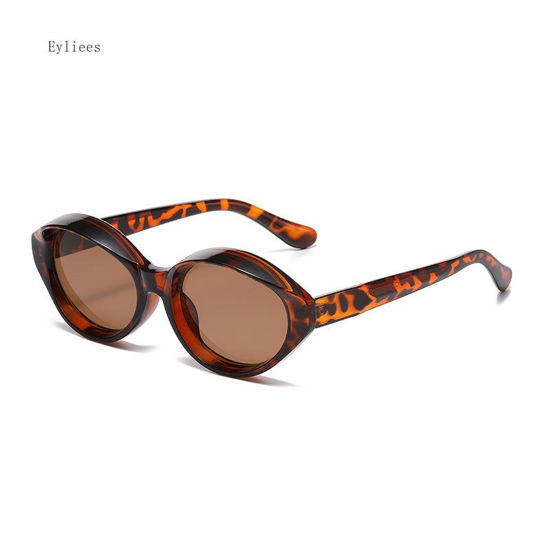 Fashion Vintage Oval Frame Sunglasses Summer UV400 Sun Shades for Women Outdoor Travel Street Style Sun Glasses Driving Goggles