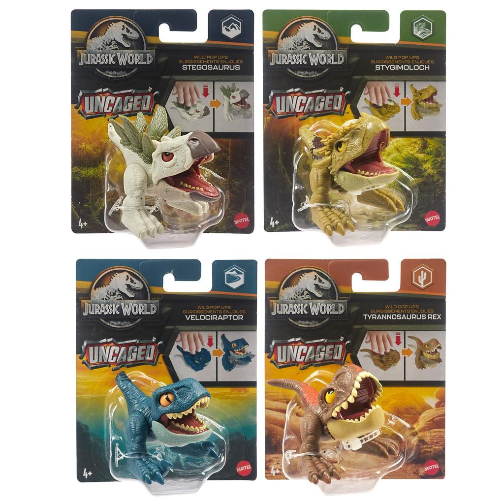 Mattel JURASSIC WORLD Collection Pieces Sold In Years Old and Pop-up [4 Box] [Dinosaur Toy] [4 Up] 986F-HFR10