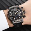 LIGE Men's Multi-function Waterproof Steel Watch with Calendar