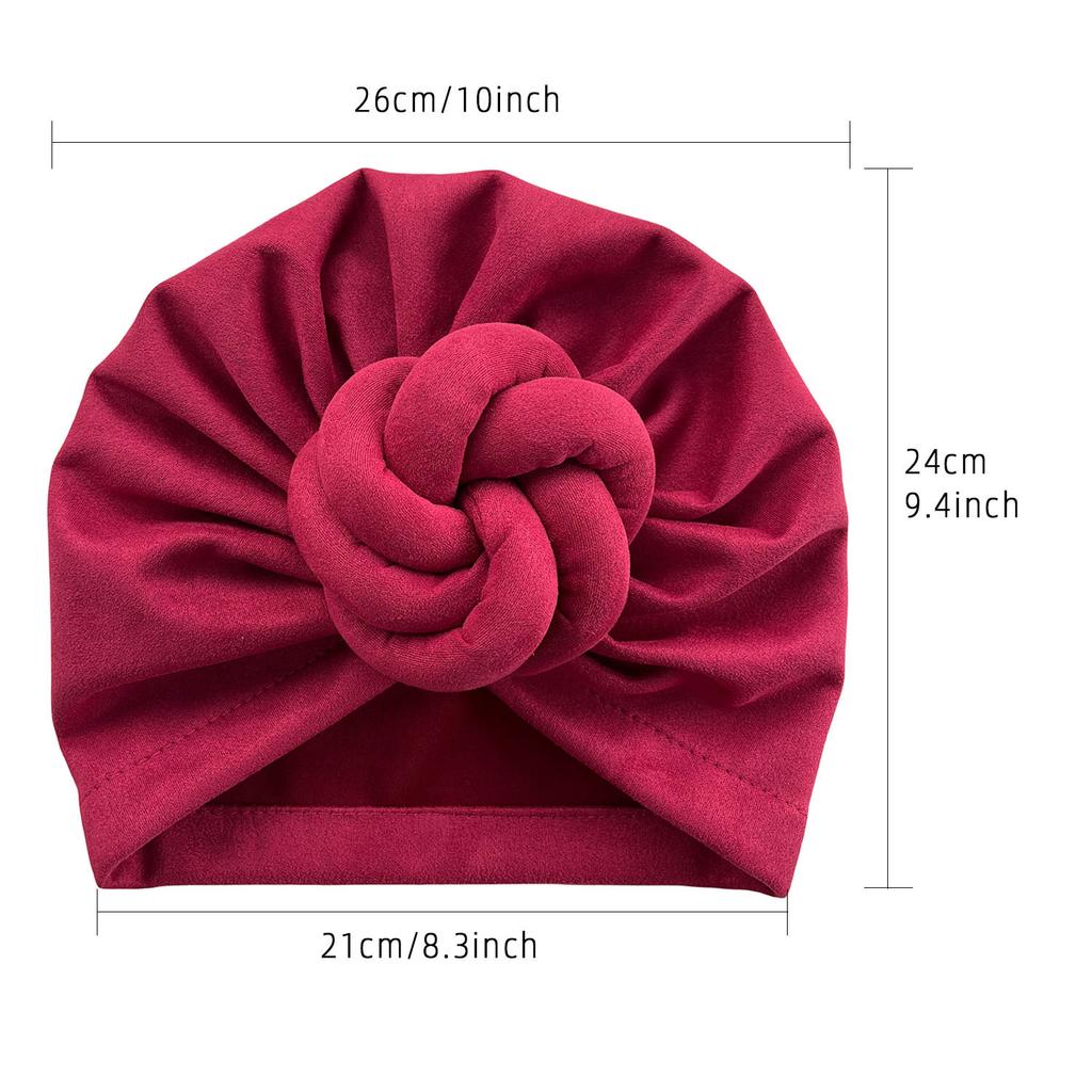 Unique Bohemian Style Knotted Headscarf Hat - Retro Solid Color - Comfortable Elastic Headscarf Suitable for Ramadan Chemother