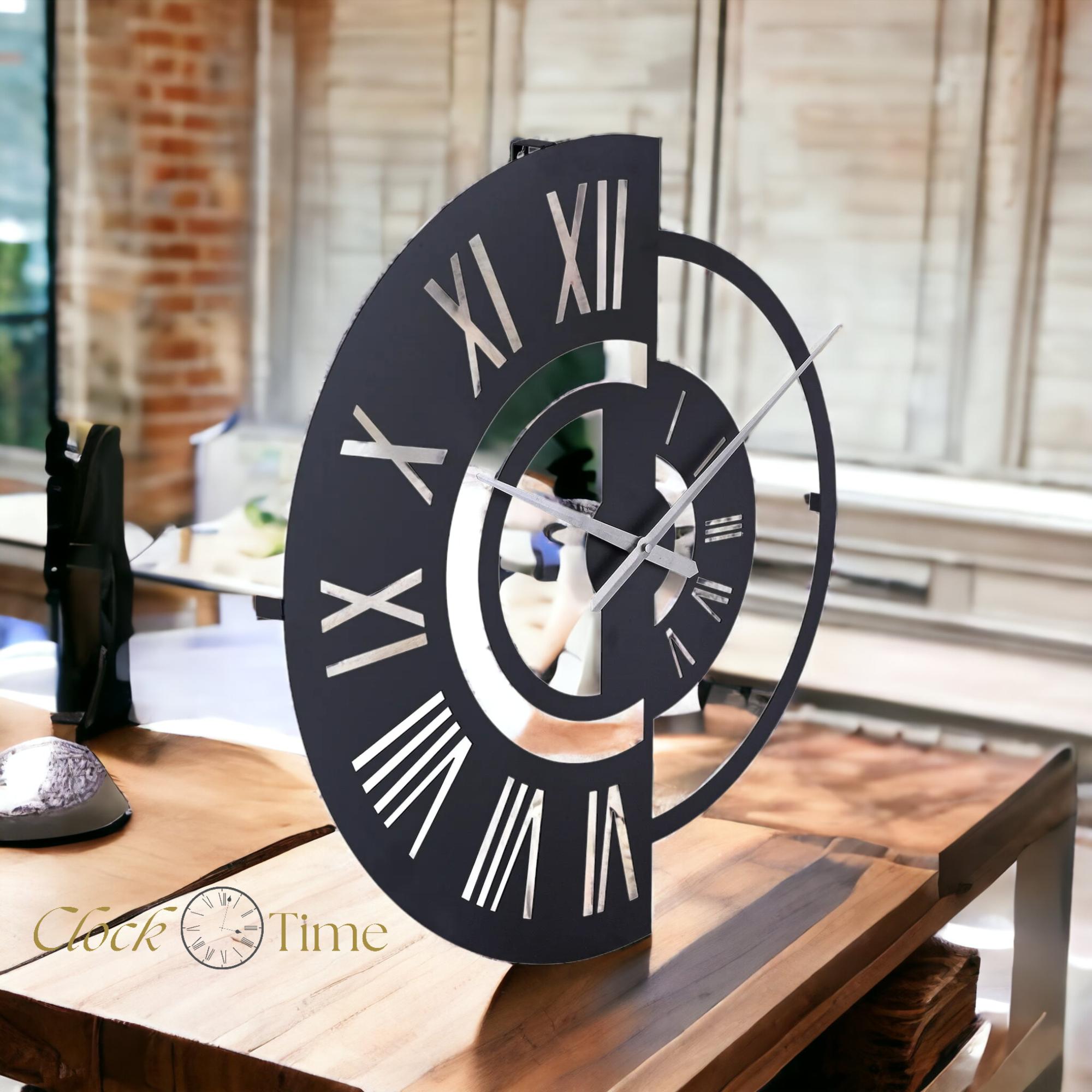 

Ruota Металлические 70 см Черные настенные часы 70x70 см