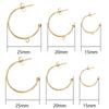 6PCS/Lot C-shaped Stainless Steel Ear Hooks Earring Posts with Loop C Shape Ear Studs Earrings DIY Jewelry Making Supplies