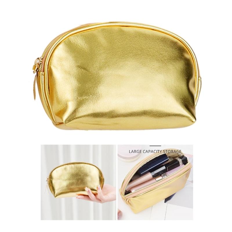 Handheld PU Leather Makeup Bag Versatile Make Up Pouch Cosmetic Travel Organizer