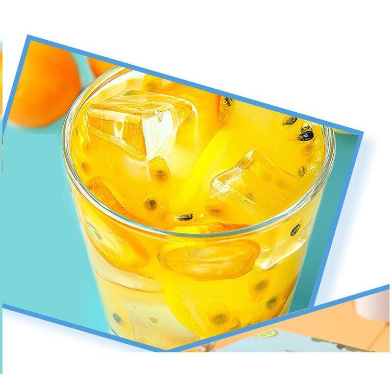 Kumquat Passionfruit Honey Tea - Freeze-Dried Lemon Slices, Fruit Herbal Tea