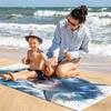 1PC White Shark Animals Paint for Family Friends Gifts Towel Quick-Dry Beach Towel For Yoga Tourism Beach GYM Camping Swimming